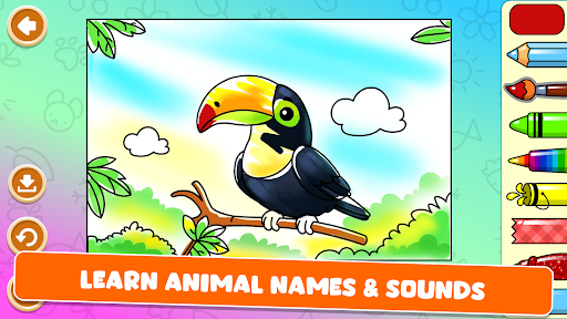 Animal Coloring Games for Kids - Tangkapan Layar 4