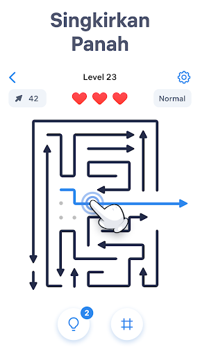 Arrow Puzzle - Teka-teki Panah - Tangkapan Layar 1
