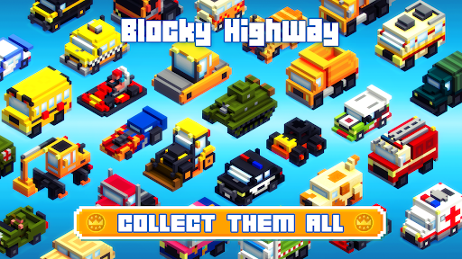 Blocky Highway: Traffic Racing - Tangkapan Layar 3