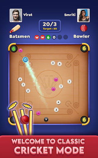 Carrom Cricket: Disc Pool Game - Tangkapan Layar 6
