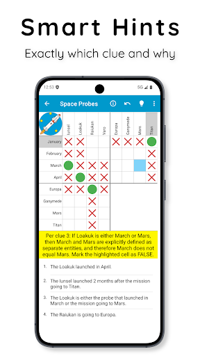 Logic Grid Puzzles: Brain Game - Tangkapan Layar 4
