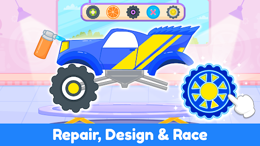 Monster Truck Kids Car Games - Tangkapan Layar 1