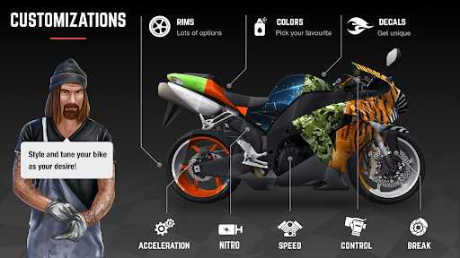 Racing Fever: Moto - Tangkapan Layar 3