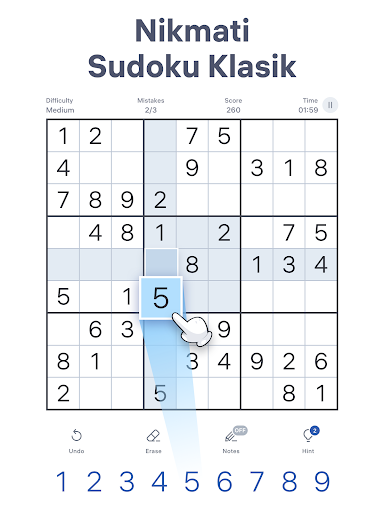 Sudoku.com - sudoku klasik - Tangkapan Layar 7