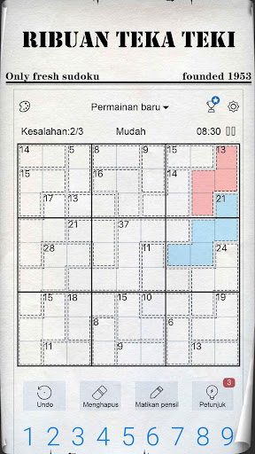 Sudoku - Teka-Teki Sudoku - Tangkapan Layar 4