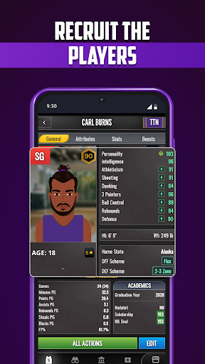 ULT College Basketball Coach - Tangkapan Layar 2